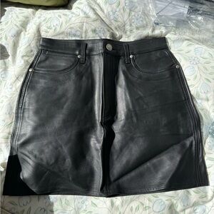 Rag & Bone 100% Lamb Leather Skirt